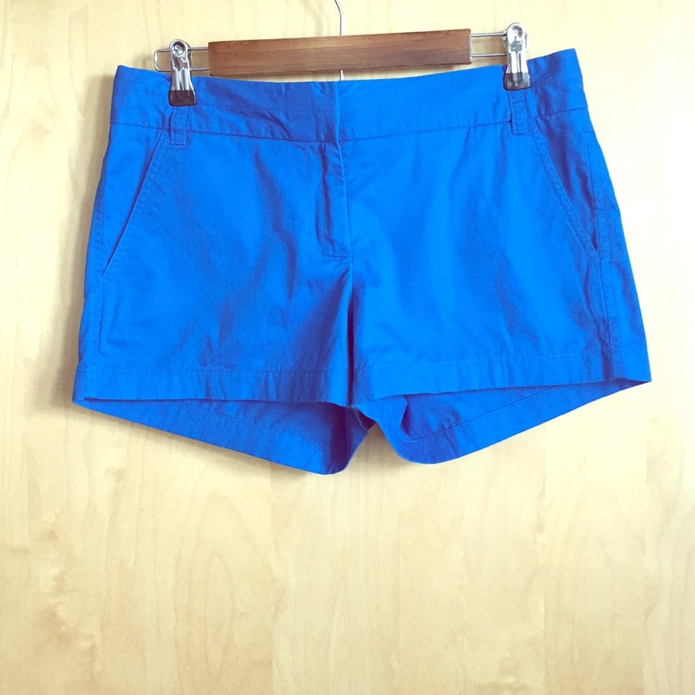 EUC J Crew Royal Blue Chino Shorts Sz 4
